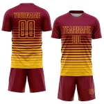Uniform Gelb Custom Nadelstreifen Fußball Verblassen Jersey Mode Sublimation Kastanienbraun Uniform Gelb Custom Nadelstreifen Fußball Verblassen Jersey Mode Sublimation Kastanienbraun