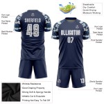 Uniform Navy Trikot Sublimation Fußball Weiß-Camo Custom