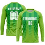 Jersey Neon Custom Uniform Grün Grün Fußball Weiß-Kelly Sublimation
