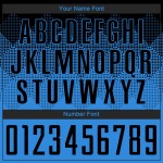 Benutzerdefinierte Sublimation Schwarz Fußball Pulver Jersey Uniform Blau