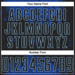 Schwarzes, schwarz-königliches Fußballtrikot mit individueller Sublimations-Uniform