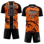 Orange Custom Jersey Sublimation Uniform Abstrakt Schwarz-Weiß Bay Fluid Soccer Orange Custom Jersey Sublimation Uniform Abstrakt Schwarz-Weiß Bay Fluid Soccer