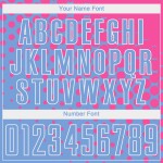 Helle benutzerdefinierte rosa-weiße Uniform blaues Trikot Fußball Sublimation