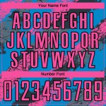 Rosa-Weiß Uniform Sublimation Pulver Custom Fußball Blau Trikot