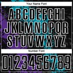 Teal-Lila Splatter Schwarz Jersey Uniform Fußball Sublimation Custom Dripping Art