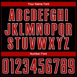 Benutzerdefinierte Uniform Rot-Weiß Trikot Schwarz Sublimation Fußball