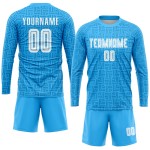 Home Weiß Blau Sublimation Uniform Fußball Jersey Licht Custom Home Weiß Blau Sublimation Uniform Fußball Jersey Licht Custom