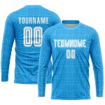 Home Weiß Blau Sublimation Uniform Fußball Jersey Licht Custom Home Weiß Blau Sublimation Uniform Fußball Jersey Licht Custom