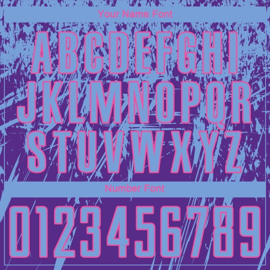 Lila Blau-Rosa Sublimation Jersey Uniform Custom Fußball Licht