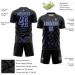 Royal-White Uniform Sublimation Jersey Custom Soccer Schwarz