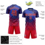 Benutzerdefinierte Fußball Rot-Weiß Sublimation Uniform Trikot Royal Benutzerdefinierte Fußball Rot-Weiß Sublimation Uniform Trikot Royal