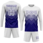 Dunkelweißes Uniformtrikot Lila Fußball Sublimation Custom