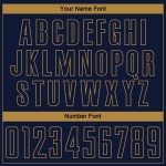 Sublimation Gold Nadelstreifen Navy Fußball Verblassen Uniform Jersey Custom Old Fashion