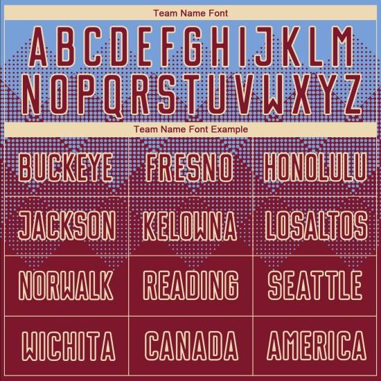 Trikot Sublimation Light Uniform Crimson-Creme Custom Soccer Blau