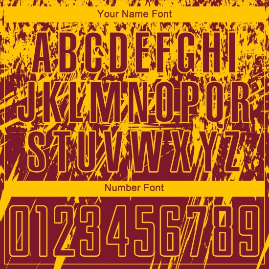 Gelbe Uniform Custom Sublimation Crimson Fußballtrikot