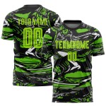 Grüne Fußballuniform Grün-Aurora Sublimation Custom Neon Jersey Figur Grüne Fußballuniform Grün-Aurora Sublimation Custom Neon Jersey Figur