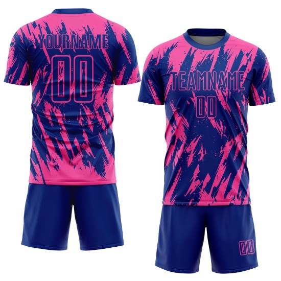 Fußballuniform Sublimation Royal Custom Pink Jersey Fußballuniform Sublimation Royal Custom Pink Jersey