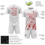 Trikot Rot Fußball Uniform Sublimation Weiß Custom Trikot Rot Fußball Uniform Sublimation Weiß Custom