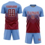 Trikot Sublimation Light Uniform Crimson-Creme Custom Soccer Blau