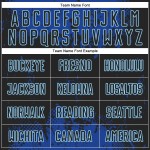 Schwarzes, schwarz-königliches Fußballtrikot mit individueller Sublimations-Uniform