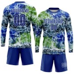 Fußball Royal-White Tie Jersey Custom Dye Uniform Sublimation