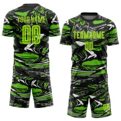 Grüne Fußballuniform Grün-Aurora Sublimation Custom Neon Jersey Figur