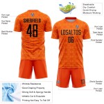 Jersey Orange Black-Bay Custom Shapes Fußball Geometrische Sublimation Uniform Orange