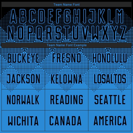 Benutzerdefinierte Sublimation Schwarz Fußball Pulver Jersey Uniform Blau