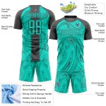 Jersey Sublimation Fußball Abstrakt Aqua Custom Grau Stahl Uniform Flüssigkeit Jersey Sublimation Fußball Abstrakt Aqua Custom Grau Stahl Uniform Flüssigkeit
