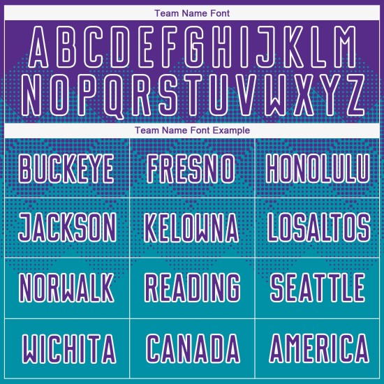 Uniform Lila-Weiß Custom Jersey Sublimation Teal Fußball