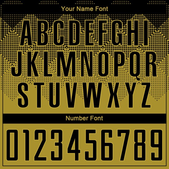 Jersey Custom Old Soccer Gold Uniform Sublimation Schwarz