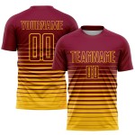 Uniform Gelb Custom Nadelstreifen Fußball Verblassen Jersey Mode Sublimation Kastanienbraun Uniform Gelb Custom Nadelstreifen Fußball Verblassen Jersey Mode Sublimation Kastanienbraun