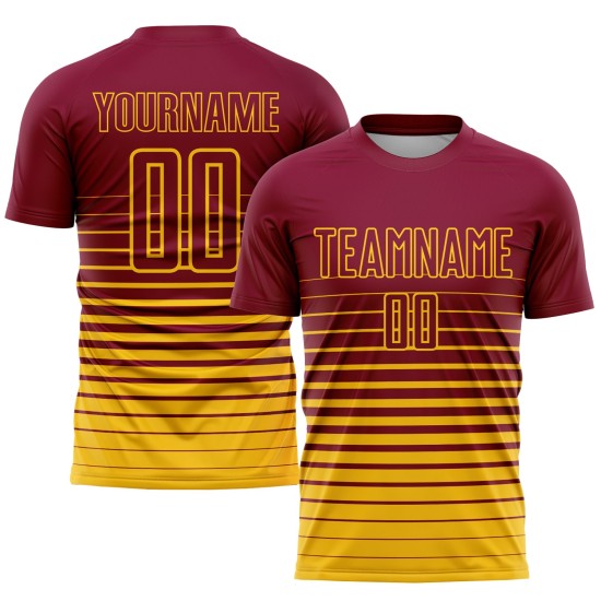 Uniform Gelb Custom Nadelstreifen Fußball Verblassen Jersey Mode Sublimation Kastanienbraun Uniform Gelb Custom Nadelstreifen Fußball Verblassen Jersey Mode Sublimation Kastanienbraun